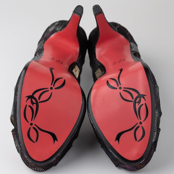 POETIC LICENSE VINTAGE REVIVAL Size 8.5 Black Metallic Heels - Picture 4 of 9